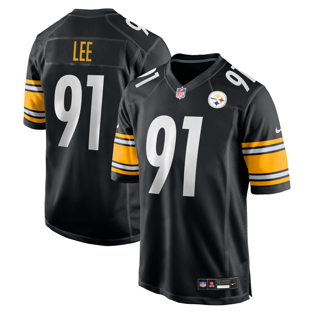 Pittsburgh Steelers Logan Lee Nike Black Game Jersey product image 1, provided for visual reference and product detail review