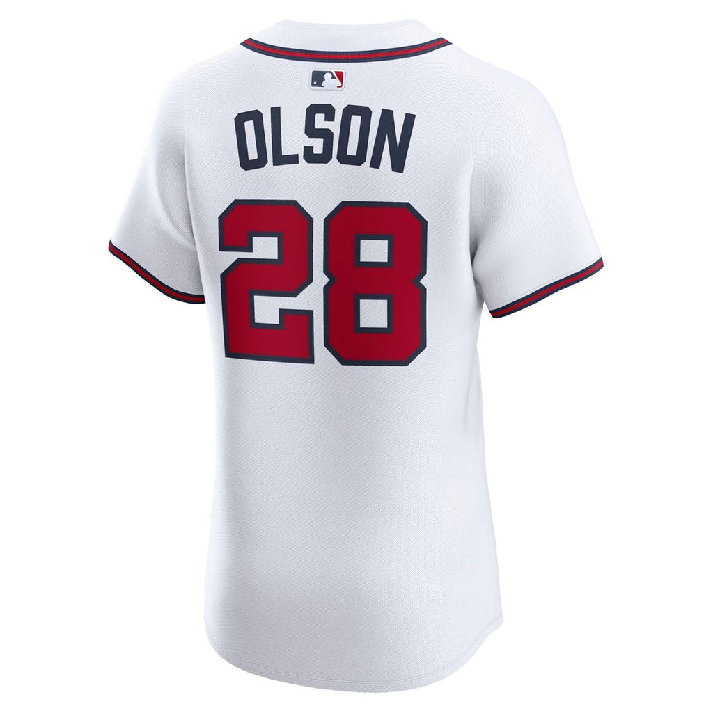 Atlanta Braves Matt Olson Nike White Home Elite Player Jersey product image 3, provided for visual reference and product