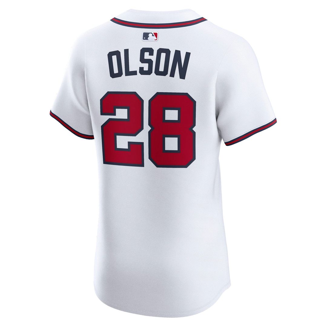 Atlanta Braves Matt Olson Nike White Home Elite Player Jersey product image 3, provided for visual reference and product