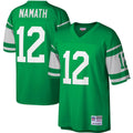 New York Jets Joe Namath Mitchell & Ness Kelly Green Legacy Replica Jersey product image 1, provided for visual reference