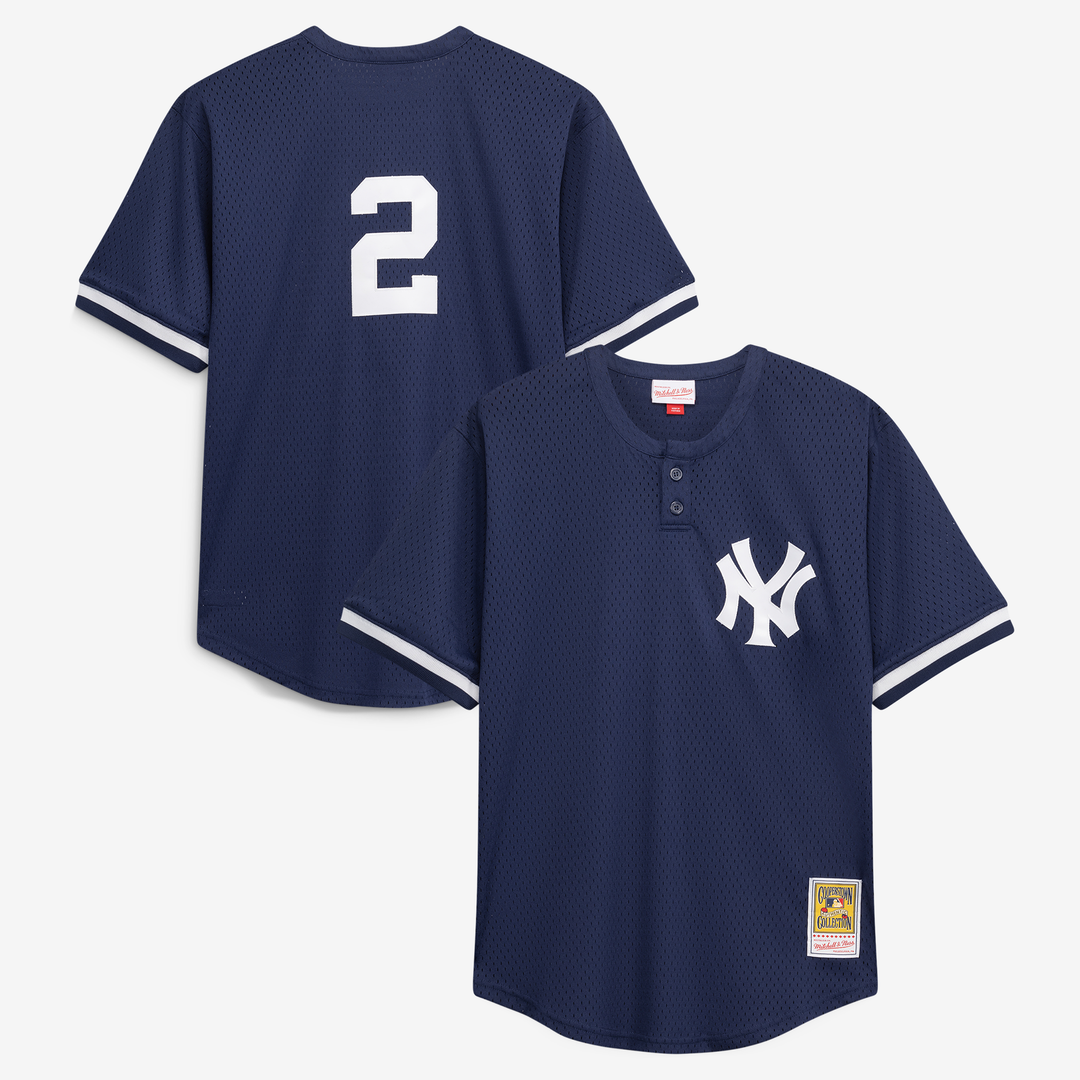 New York Yankees Derek Jeter Mitchell & Ness Navy Big & Tall Batting Practice Replica Player Jersey product image 1,
