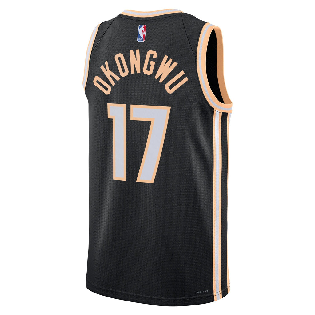 Atlanta Hawks Nike 2025/26 City Edition Swingman Jersey - Black - Onyeka Okongwu - Unisex product image 4, provided for