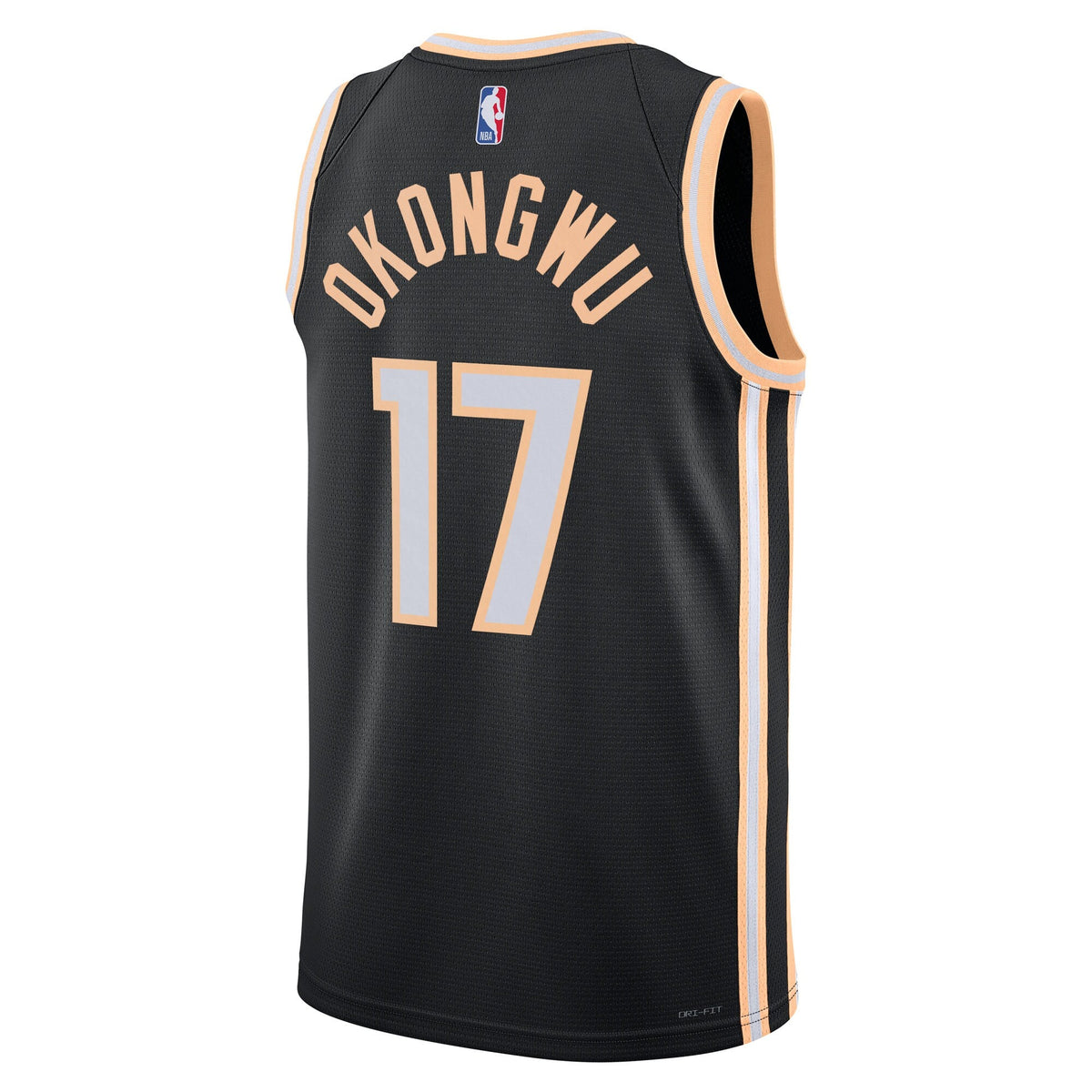 Atlanta Hawks Nike 2025/26 City Edition Swingman Jersey - Black - Onyeka Okongwu - Unisex product image 4, provided for