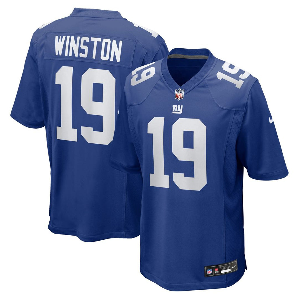 New York Giants Jameis Winston Nike Royal Team Game Jersey product image 1, provided for visual reference and product detail