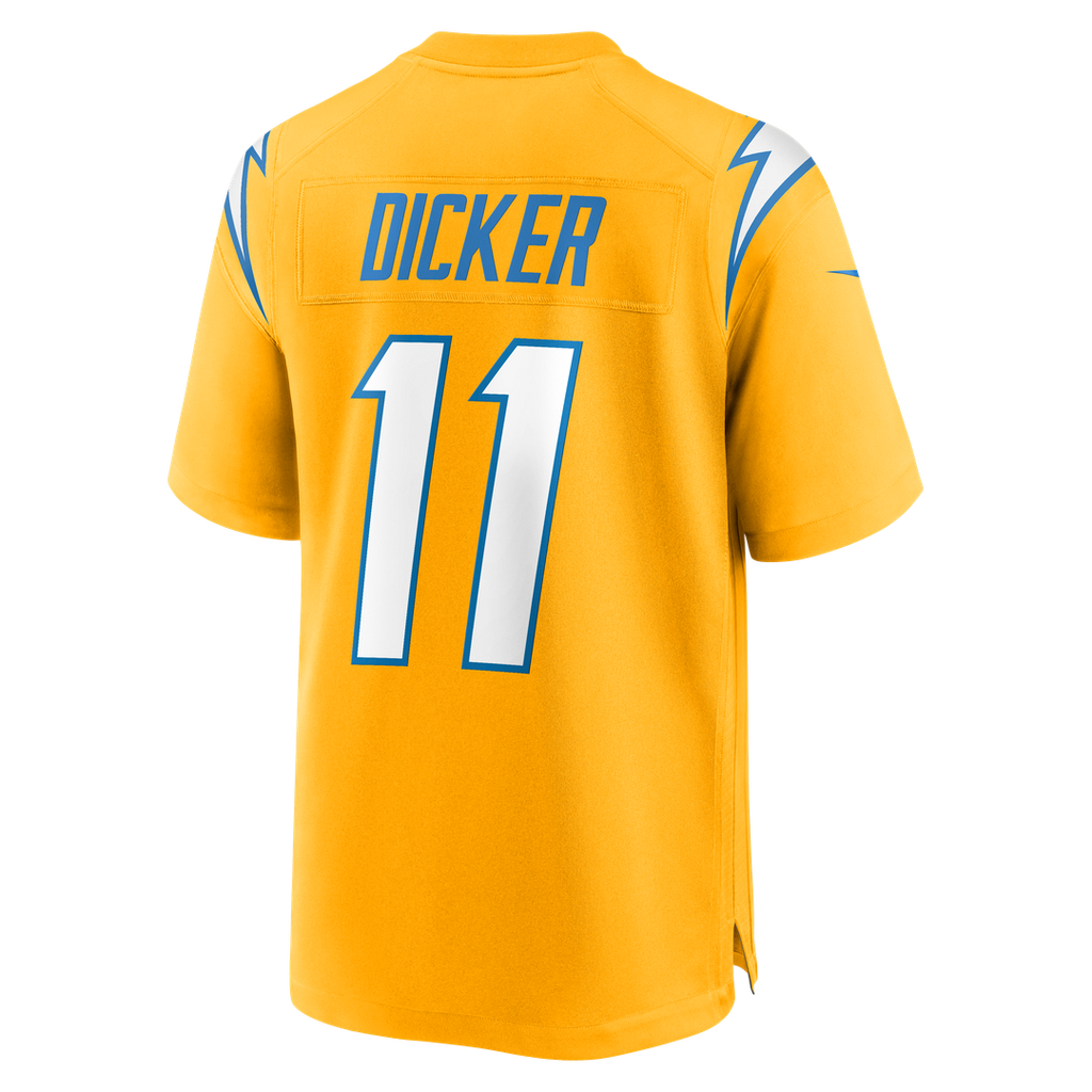 Los Angeles Chargers Cameron Dicker Nike Gold Alternate Game Jersey product image 3, provided for visual reference and