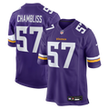 Minnesota Vikings Chaz Chambliss Nike Purple Team Game Jersey product image 1, provided for visual reference and product