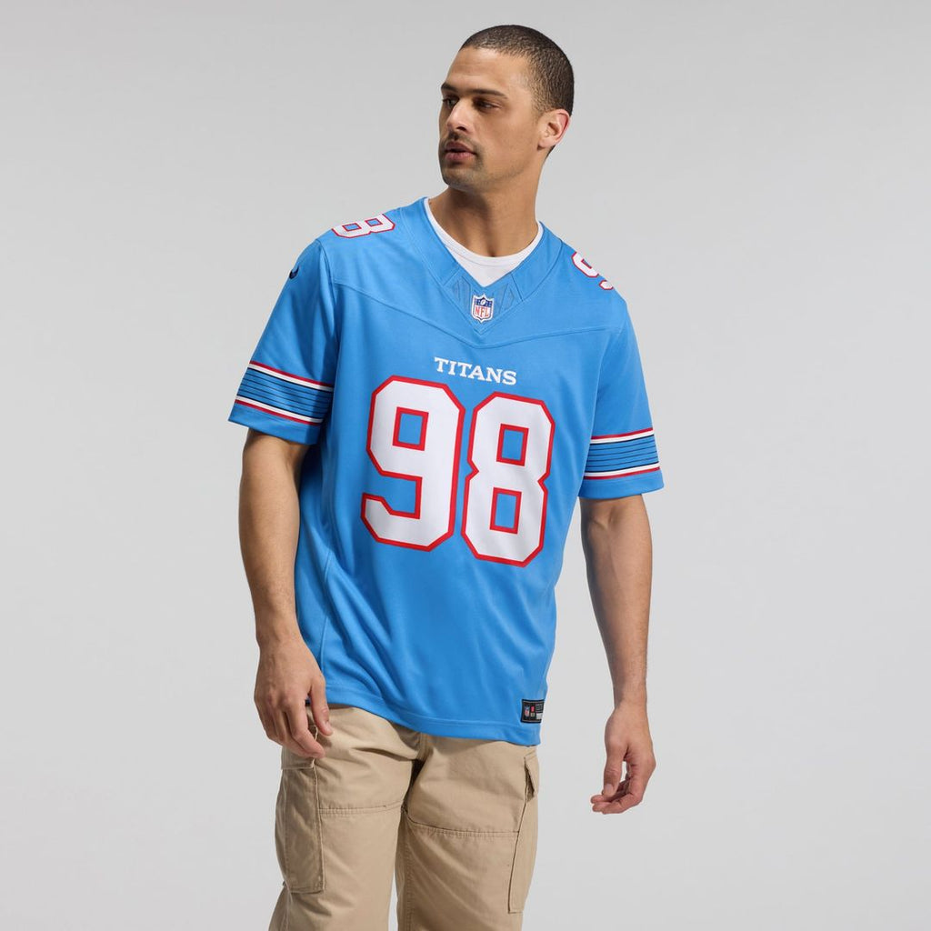 Tennessee Titans Jeffery Simmons Nike Light Blue Team Vapor F.U.S.E. Stitched Limited Jersey product image 17, provided for
