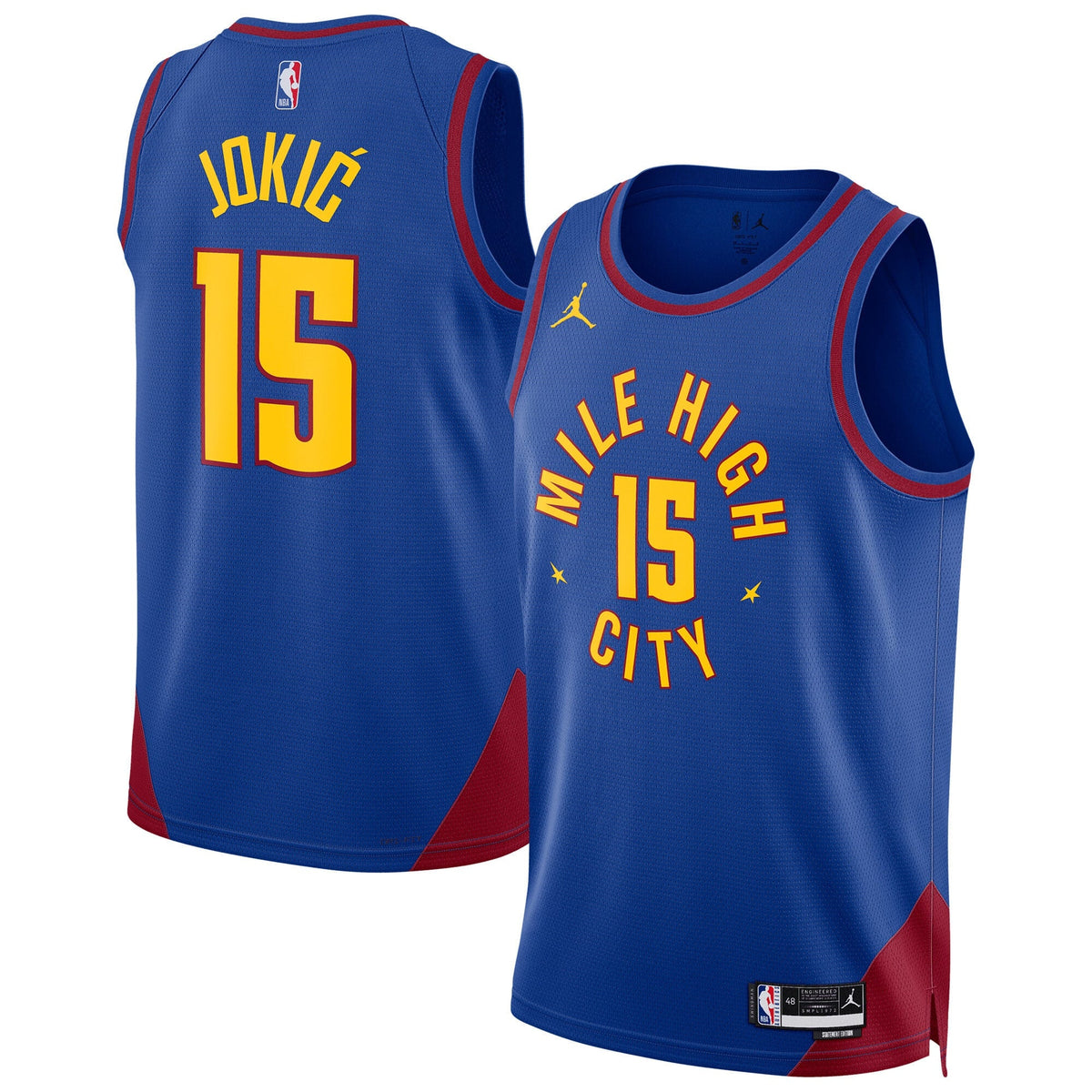 Denver Nuggets Jordan Brand Statement Swingman Jersey - Jokic - Unisex product image 2, provided for visual reference and