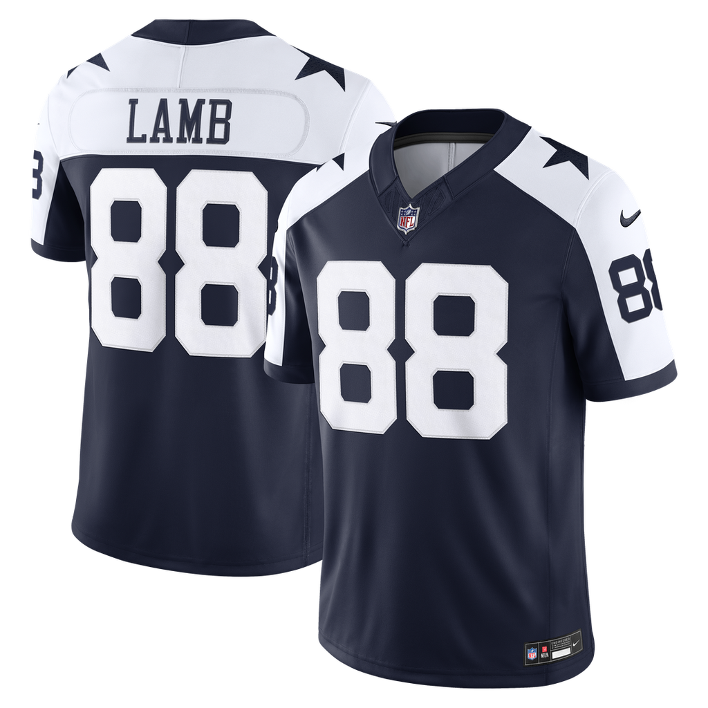 Dallas Cowboys CeeDee Lamb Nike Navy Alternate Vapor F.U.S.E. Stitched Limited Jersey product image 1, provided for visual