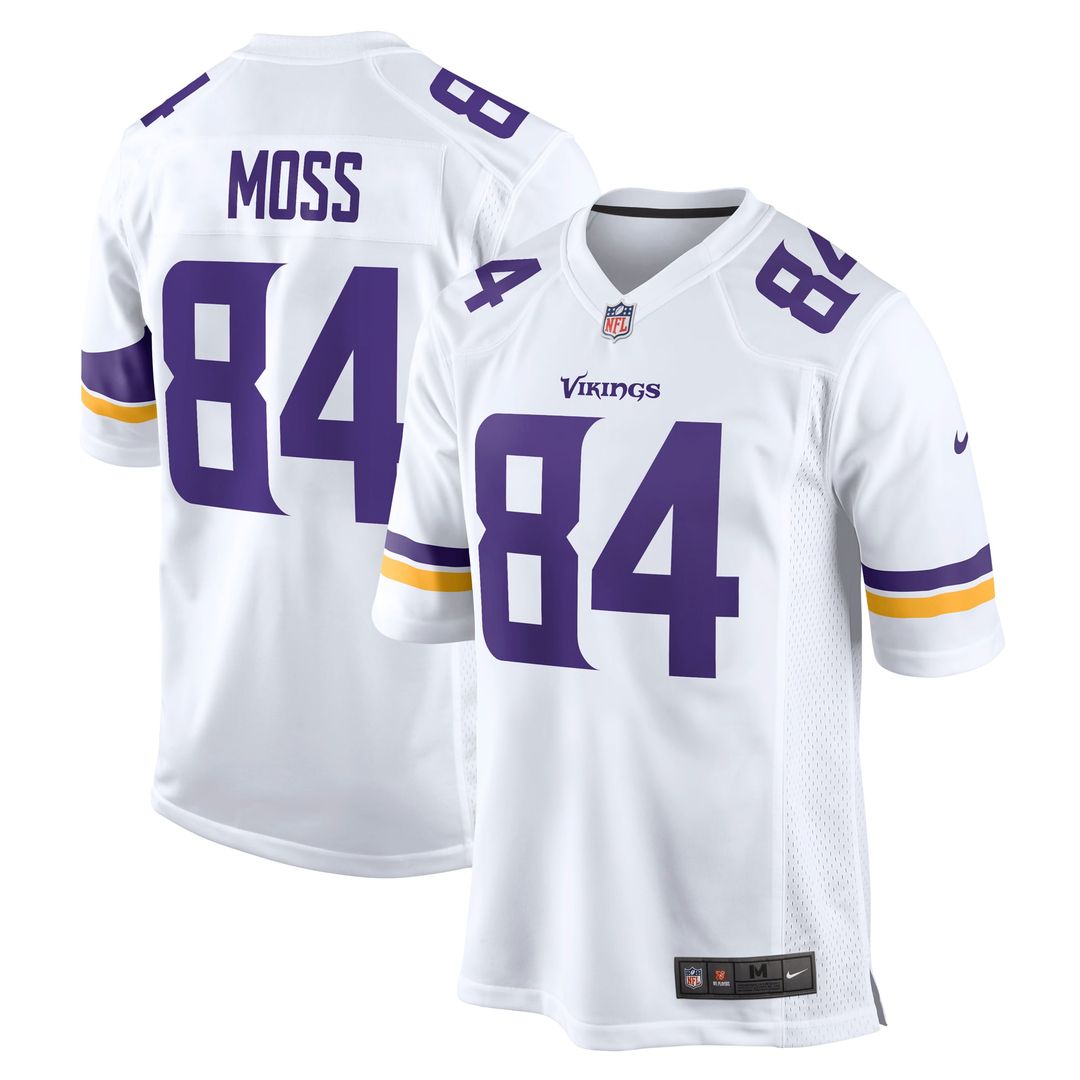 Minnesota Vikings Randy Moss Nike White Retired Player Game Jersey product image 4, provided for visual reference and
