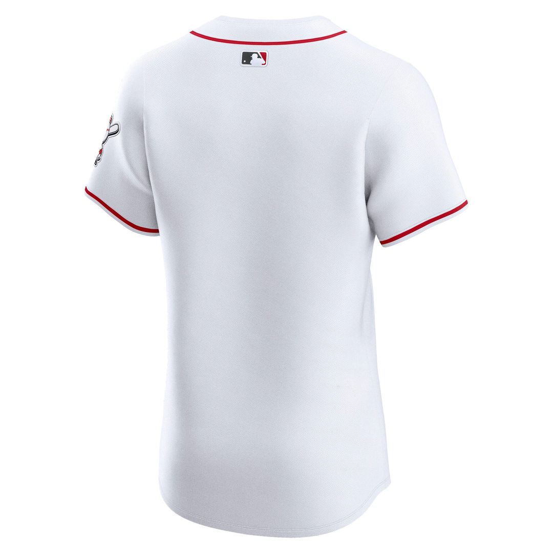 Cincinnati Reds Nike White Home Elite Jersey product image 3, provided for visual reference and product detail review