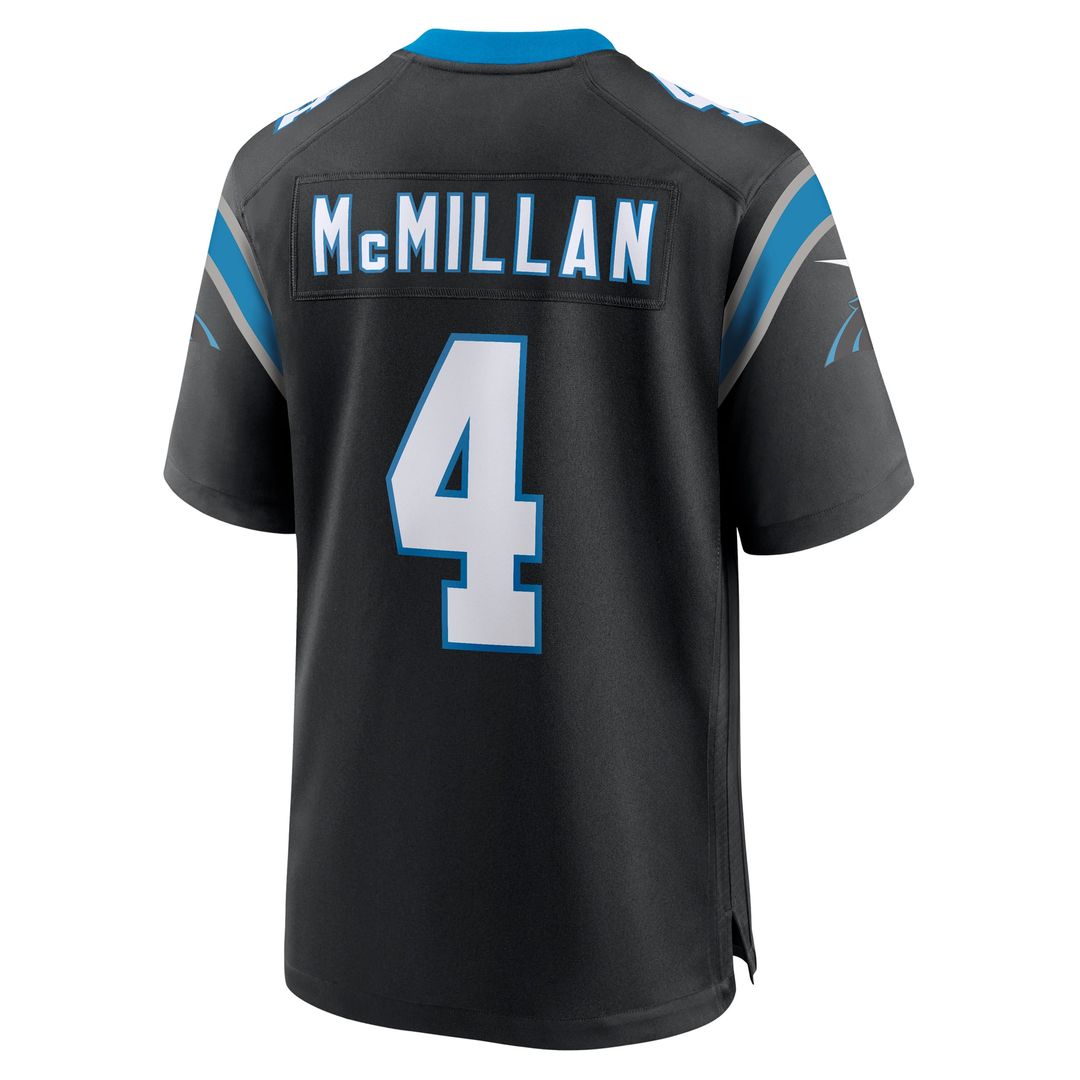 Carolina Panthers Tetairoa McMillan Nike Black Team Game Jersey product image 9, provided for visual reference and product