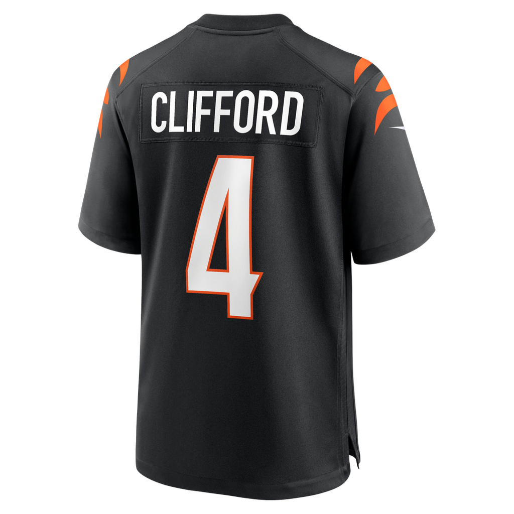 Cincinnati Bengals Sean Clifford Nike Black Team Game Jersey product image 3, provided for visual reference and product