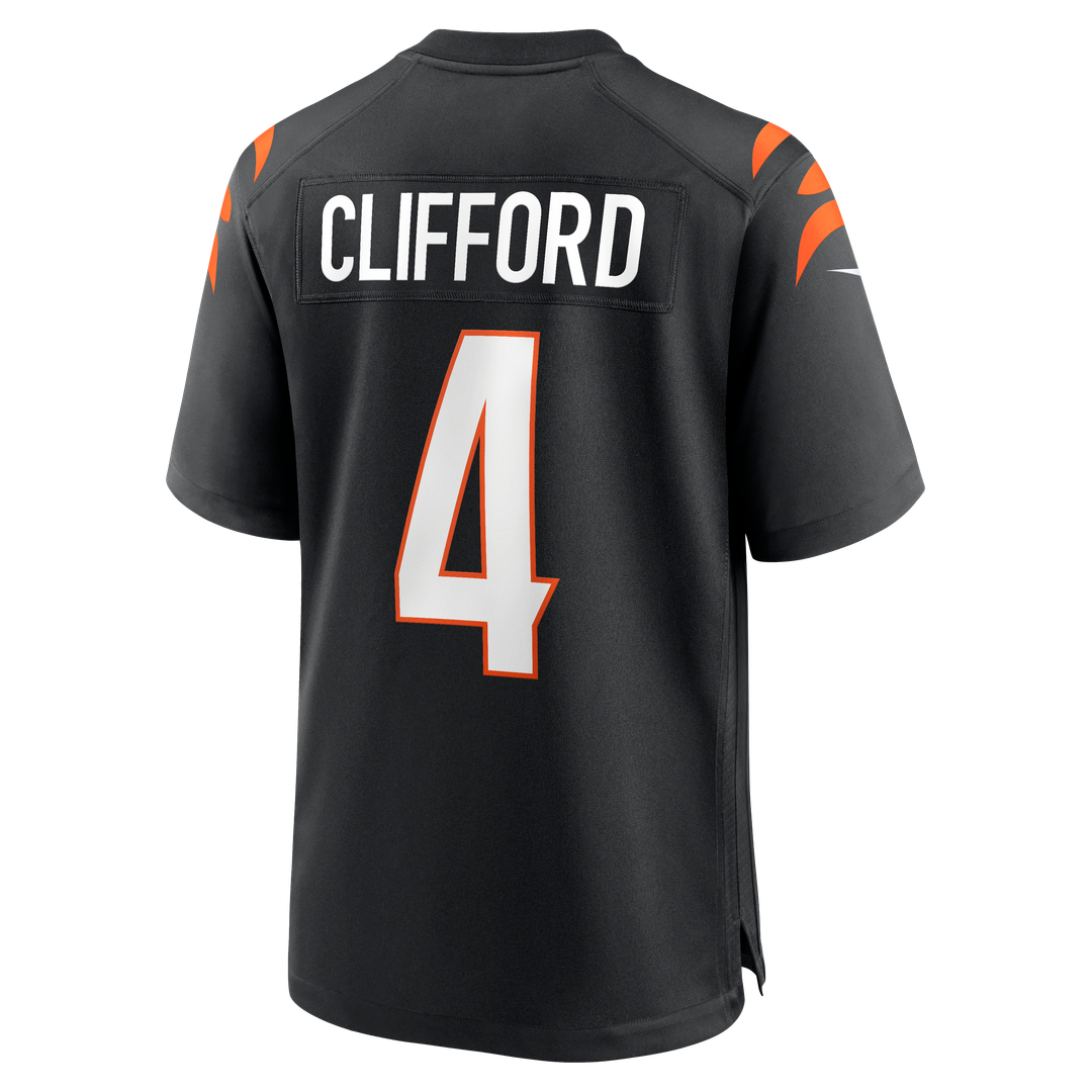 Cincinnati Bengals Sean Clifford Nike Black Team Game Jersey product image 3, provided for visual reference and product
