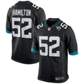 Jacksonville Jaguars DaVon Hamilton Nike Black Game Jersey product image 1, provided for visual reference and product detail