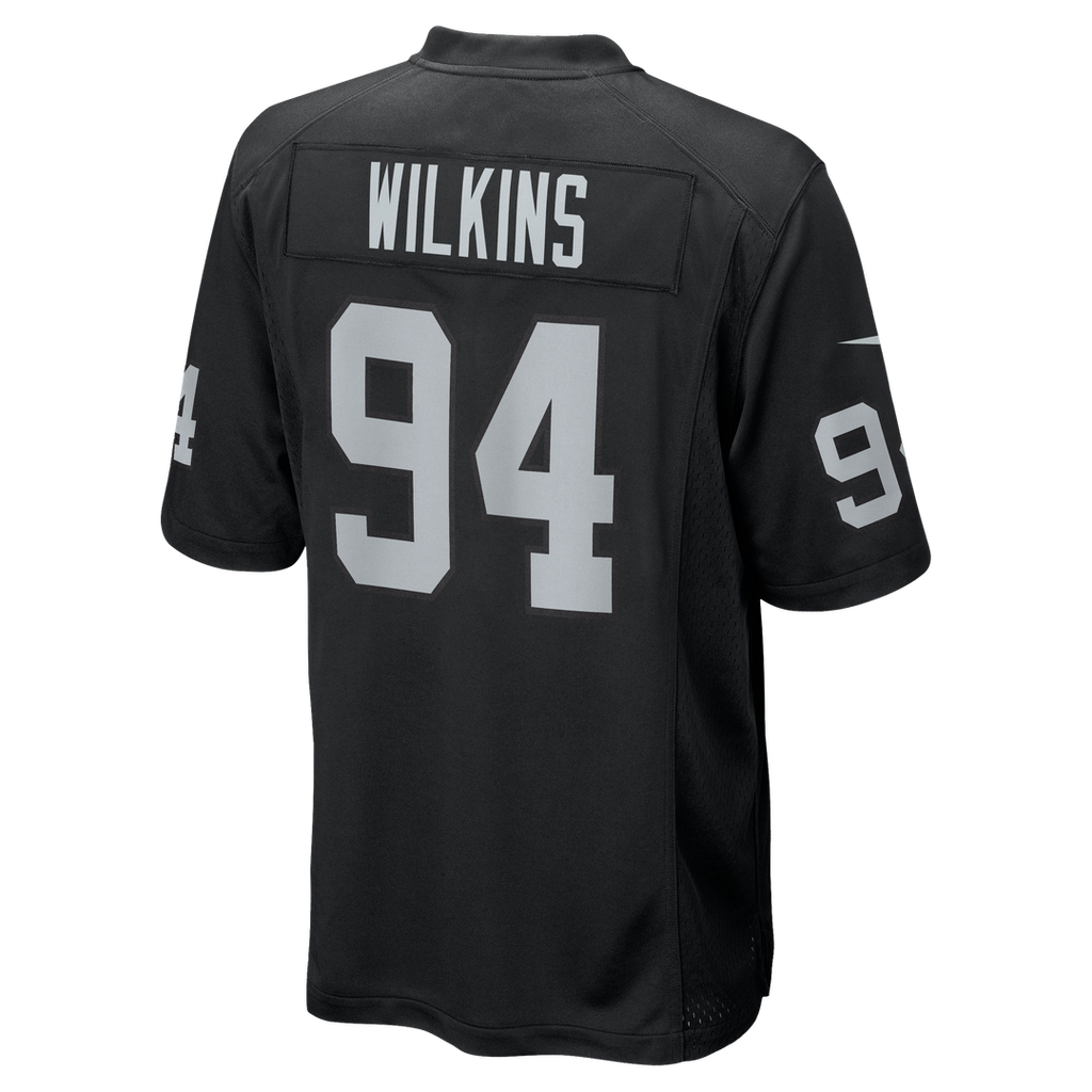 Las Vegas Raiders Christian Wilkins Nike Black Team Game Jersey product image 3, provided for visual reference and product