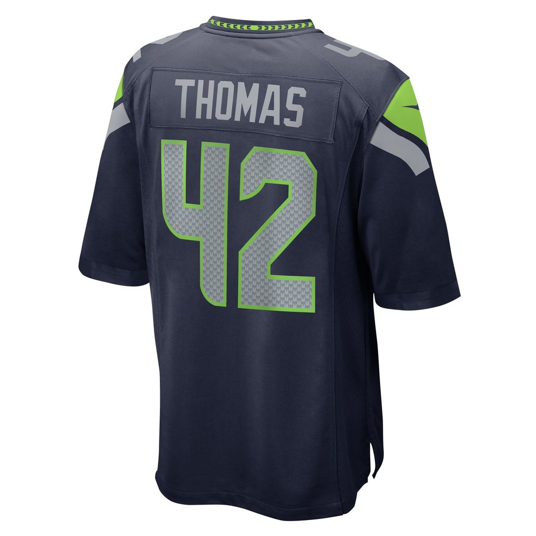 Seattle Seahawks Drake Thomas Nike College Navy Game Jersey product image 3, provided for visual reference and product