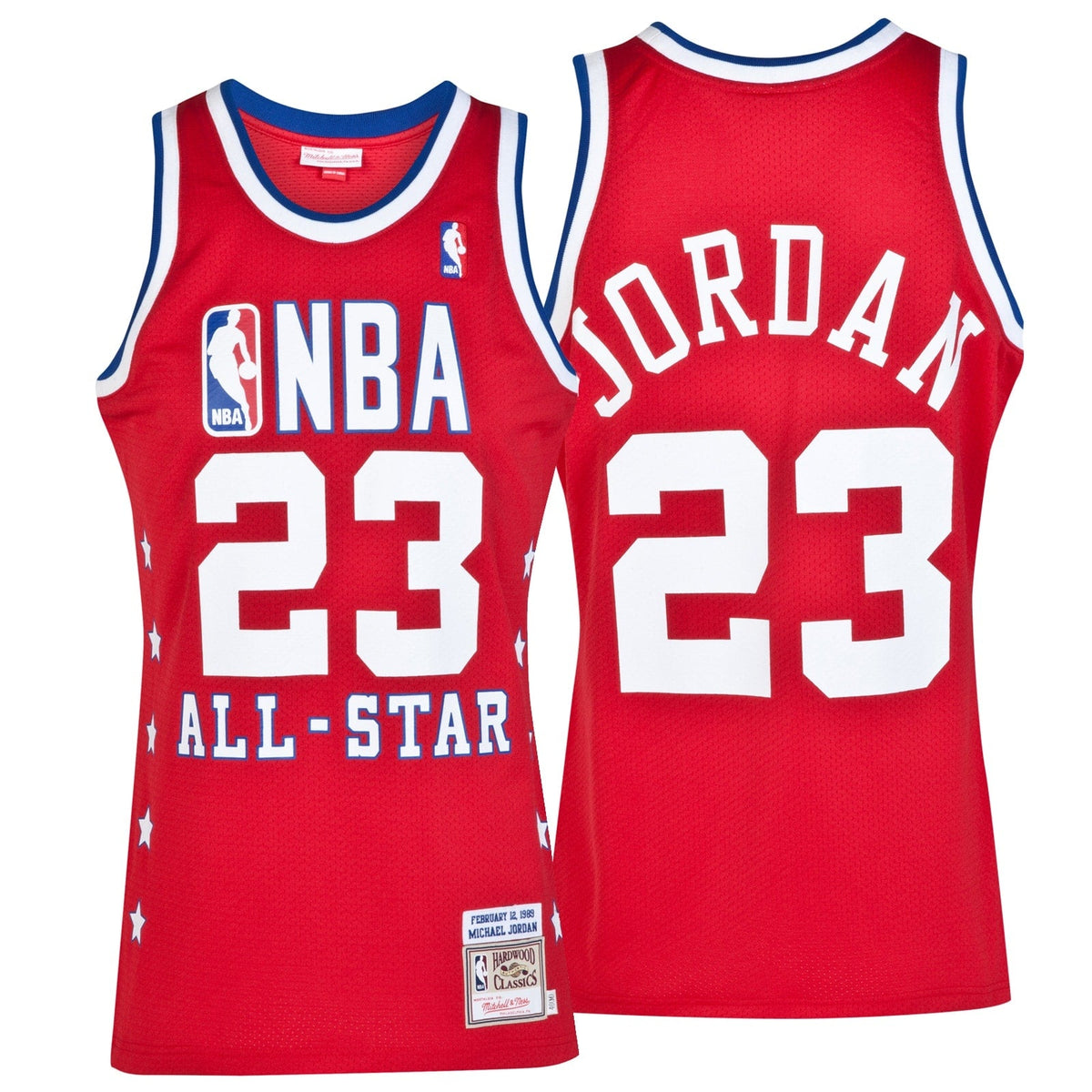 NBA All-Star East Michael Jordan 1989 Authentic Jersey By Mitchell & Ness - Red product image 2, provided for visual