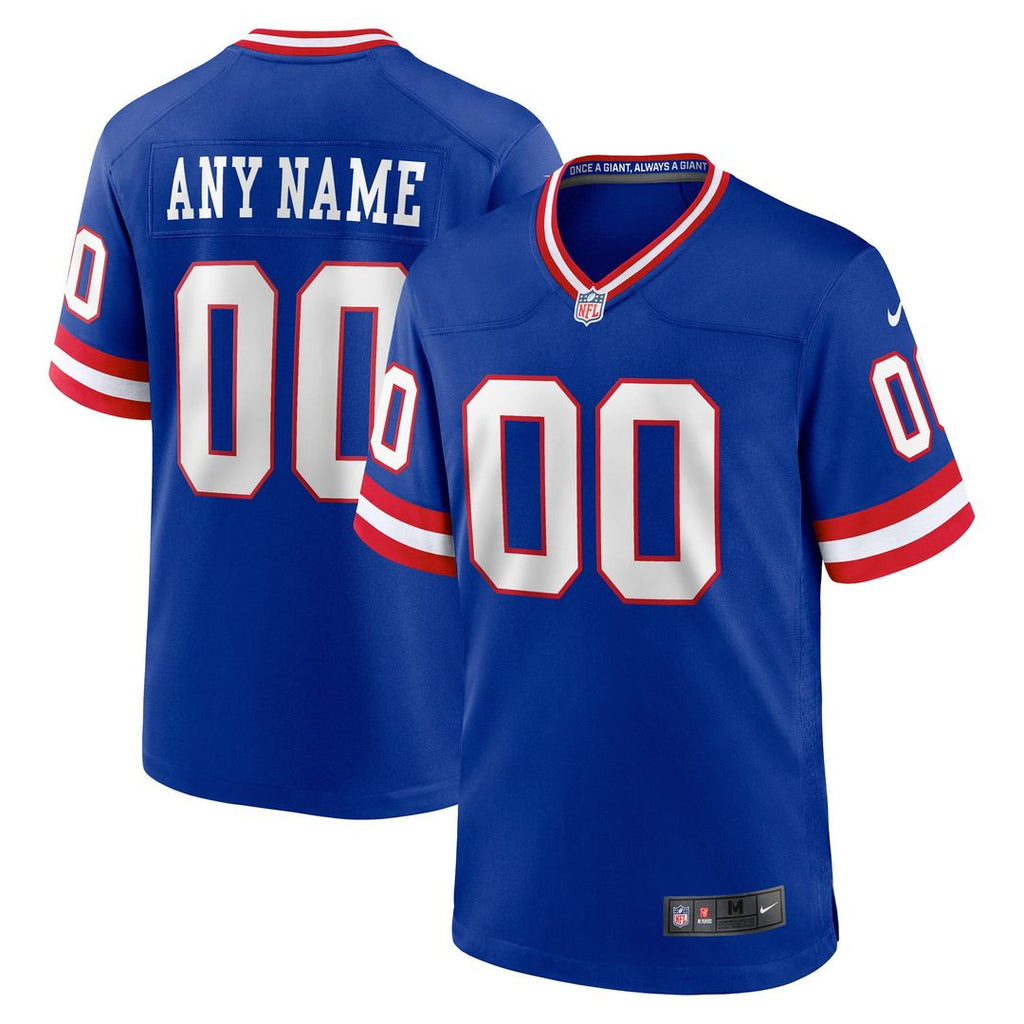 New York Giants Nike Royal Classic Custom Game Jersey product image 1, provided for visual reference and product detail