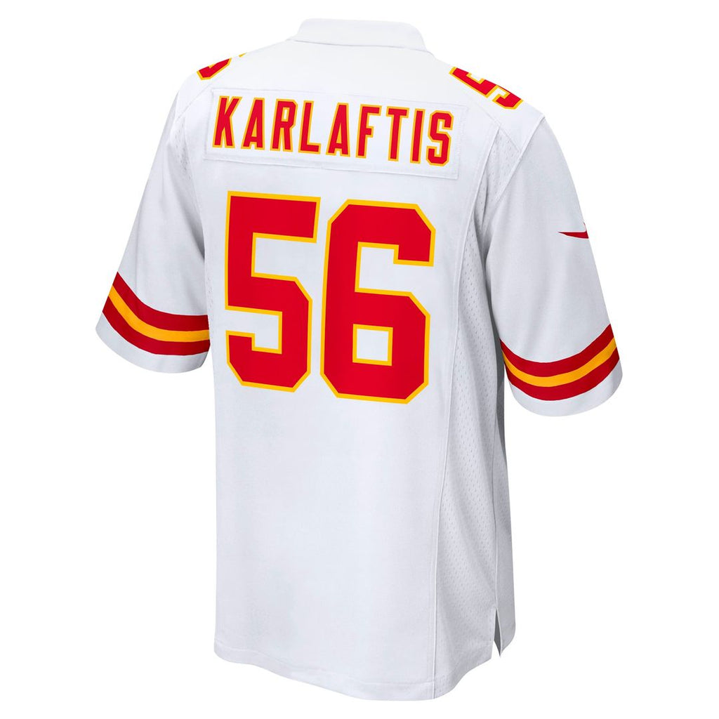 Kansas City Chiefs George Karlaftis Nike White Away Game Player Jersey product image 3, provided for visual reference and