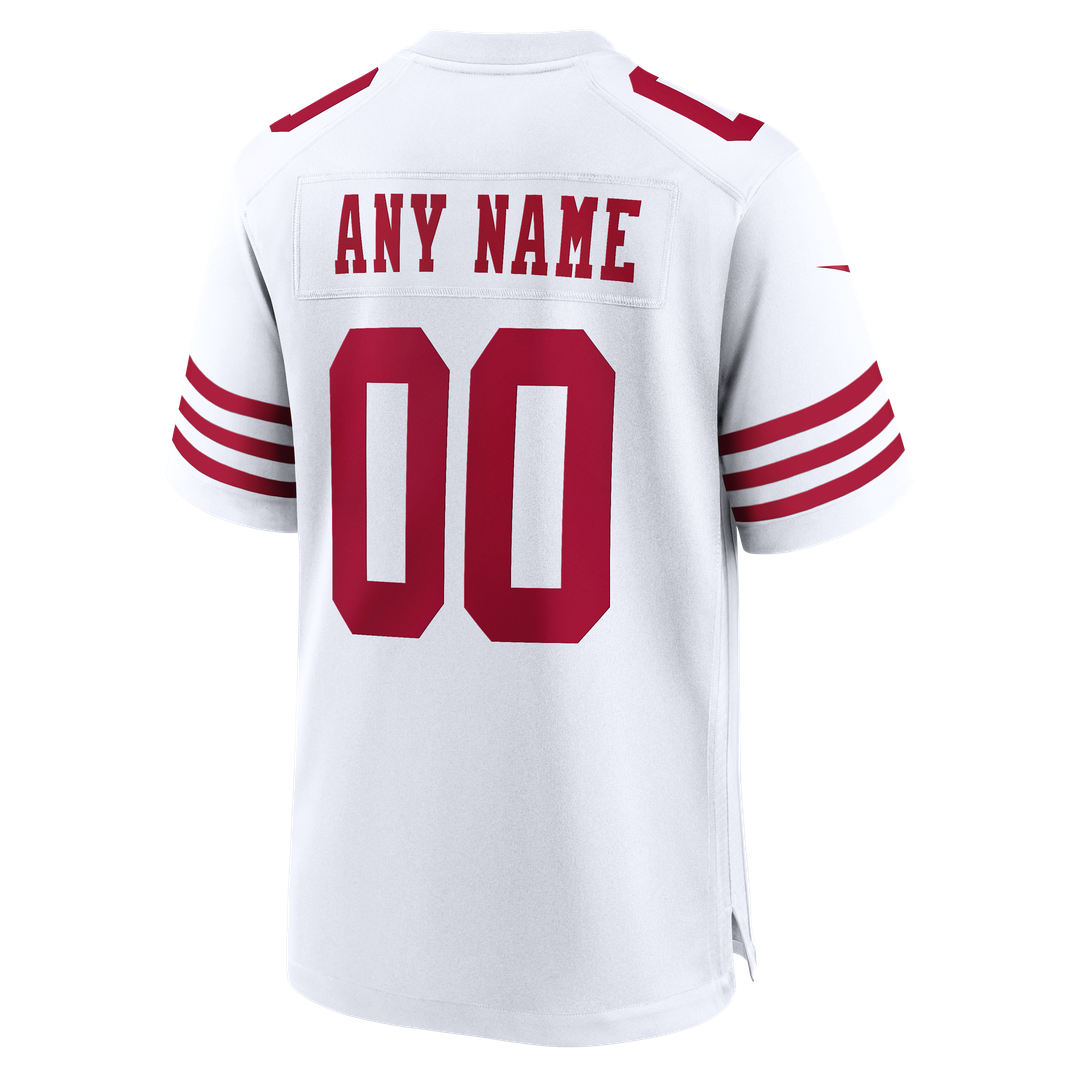 San Francisco 49ers Nike White 80th Anniversary Custom Game Jersey product image 6, provided for visual reference and