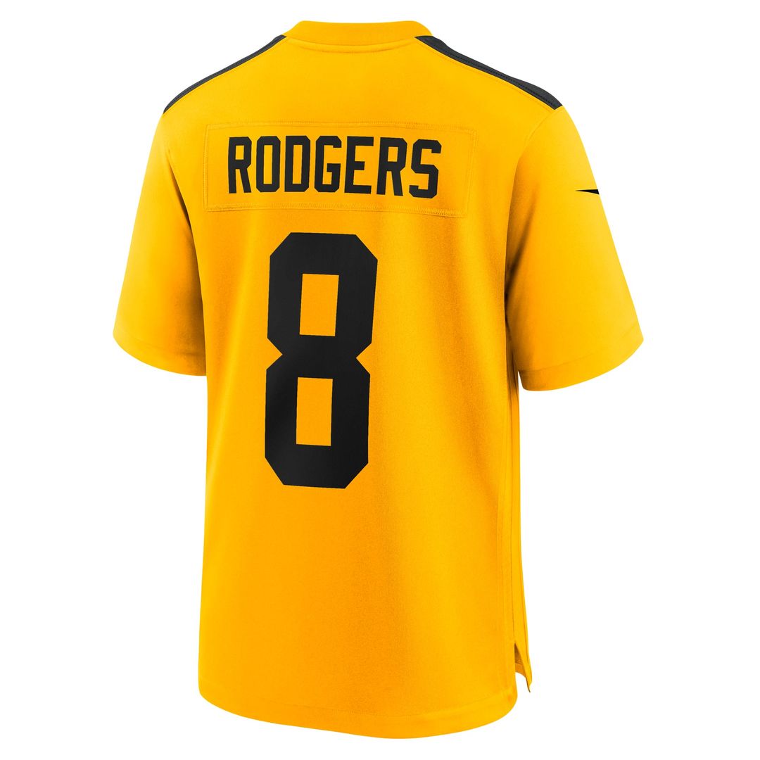 Pittsburgh Steelers Aaron Rodgers Nike Gold Alternate 1933 Throwback Game Jersey product image 3, provided for visual