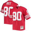 San Francisco 49ers Jerry Rice Mitchell & Ness Scarlet Legacy Replica Jersey product image 1, provided for visual reference