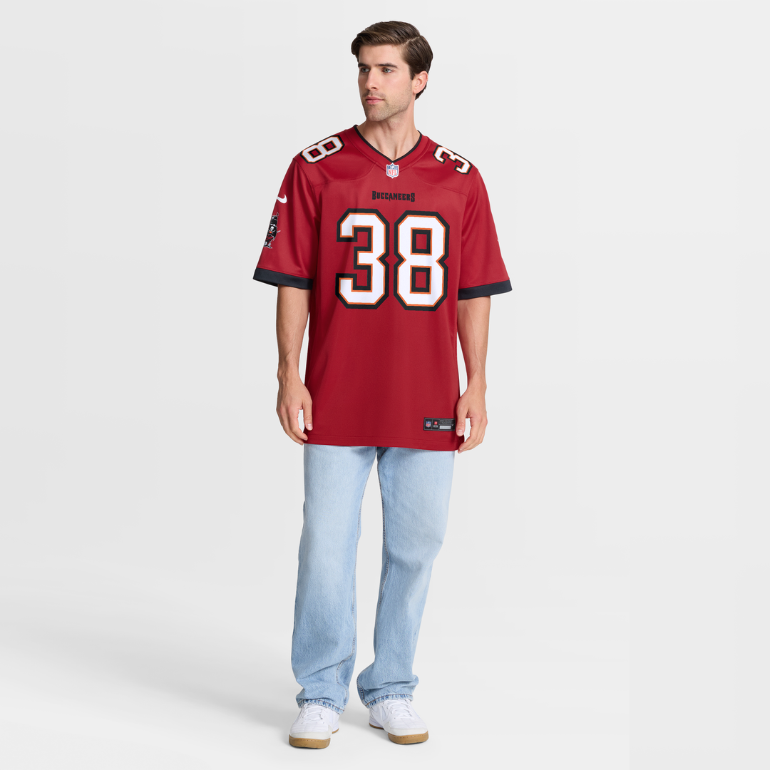 Tampa Bay Buccaneers Rashad Wisdom Nike Red Team Game Jersey product image 7, provided for visual reference and product