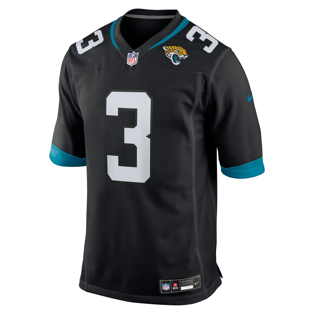 Jacksonville Jaguars Jakobi Meyers Nike Black Alternate Game Jersey product image 8, provided for visual reference and