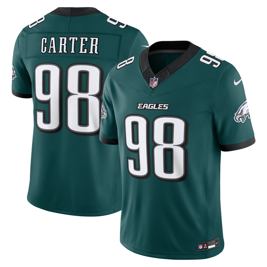 Philadelphia Eagles Jalen Carter Nike Kelly Green Alternate Vapor F.U.S.E. Stitched Limited Jersey product image 7, provided