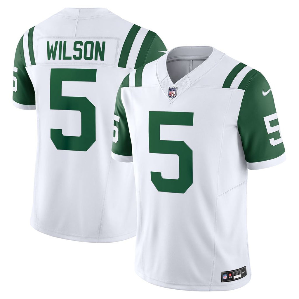 New York Jets Garrett Wilson Nike White Classic Alternate Vapor F.U.S.E. Limited Jersey product image 1, provided for visual