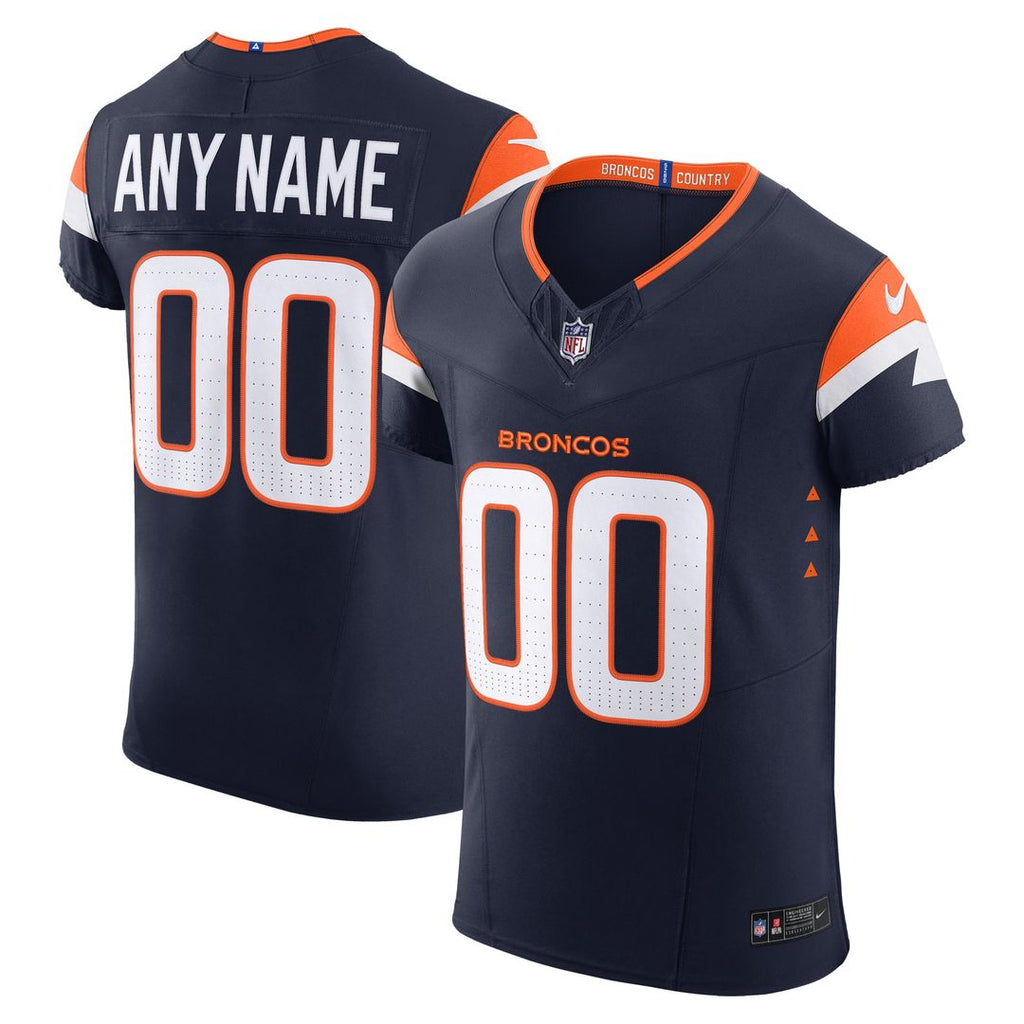 Denver Broncos Nike Navy Alternate Vapor F.U.S.E. Elite Custom Jersey product image 1, provided for visual reference and