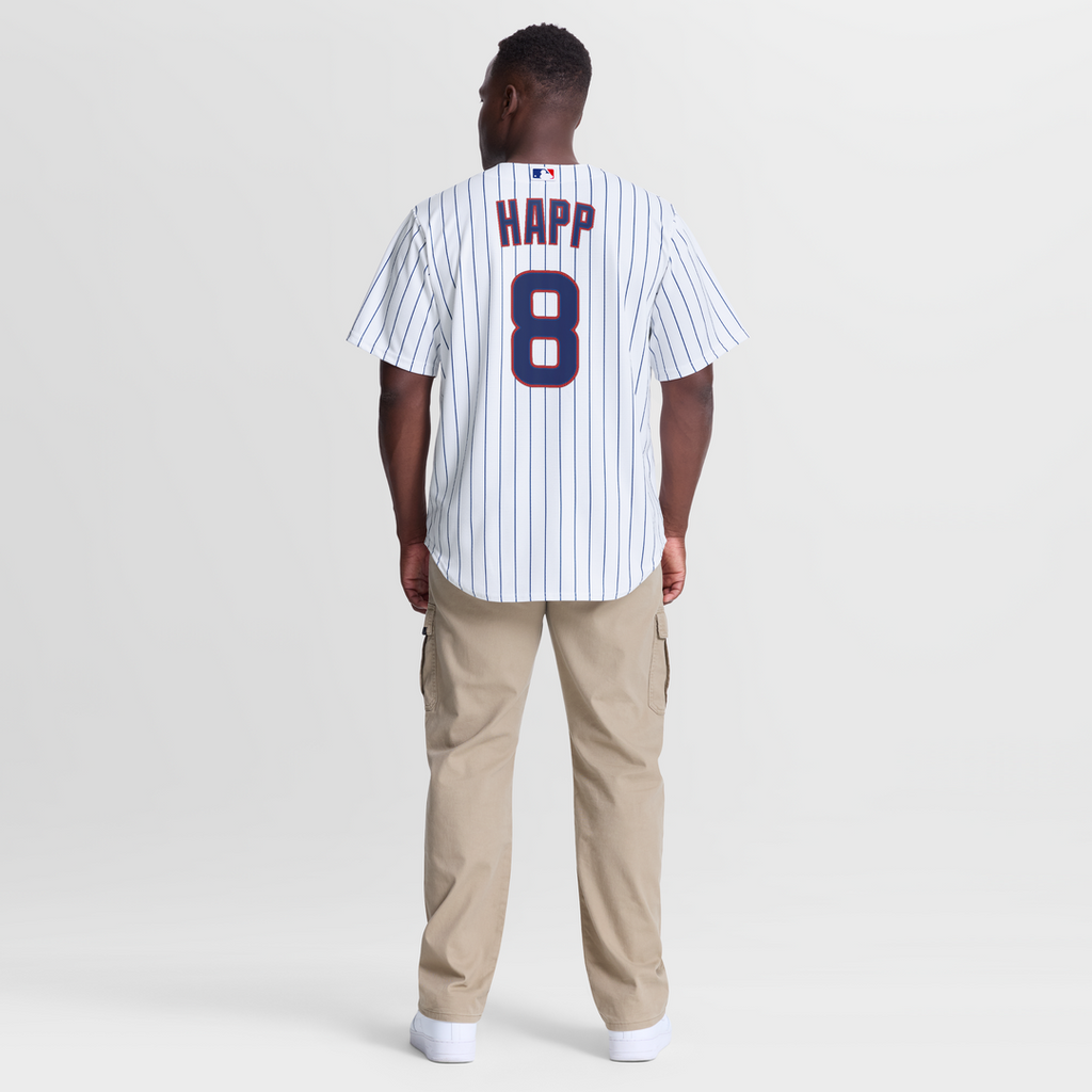 Chicago Cubs Ian Happ Nike White Home Replica Jersey product image 5, provided for visual reference and product detail review