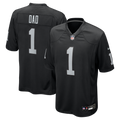Las Vegas Raiders Number 1 Dad Nike Black Game Jersey product image 1, provided for visual reference and product detail