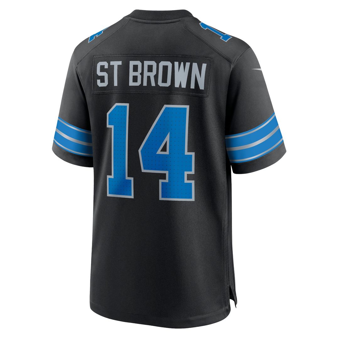 Detroit Lions Amon-Ra St. Brown Nike Blue Game Jersey product image 23, provided for visual reference and product detail