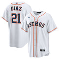 Houston Astros Yainer Diaz Nike White Home Replica Jersey product image 1, provided for visual reference and product detail