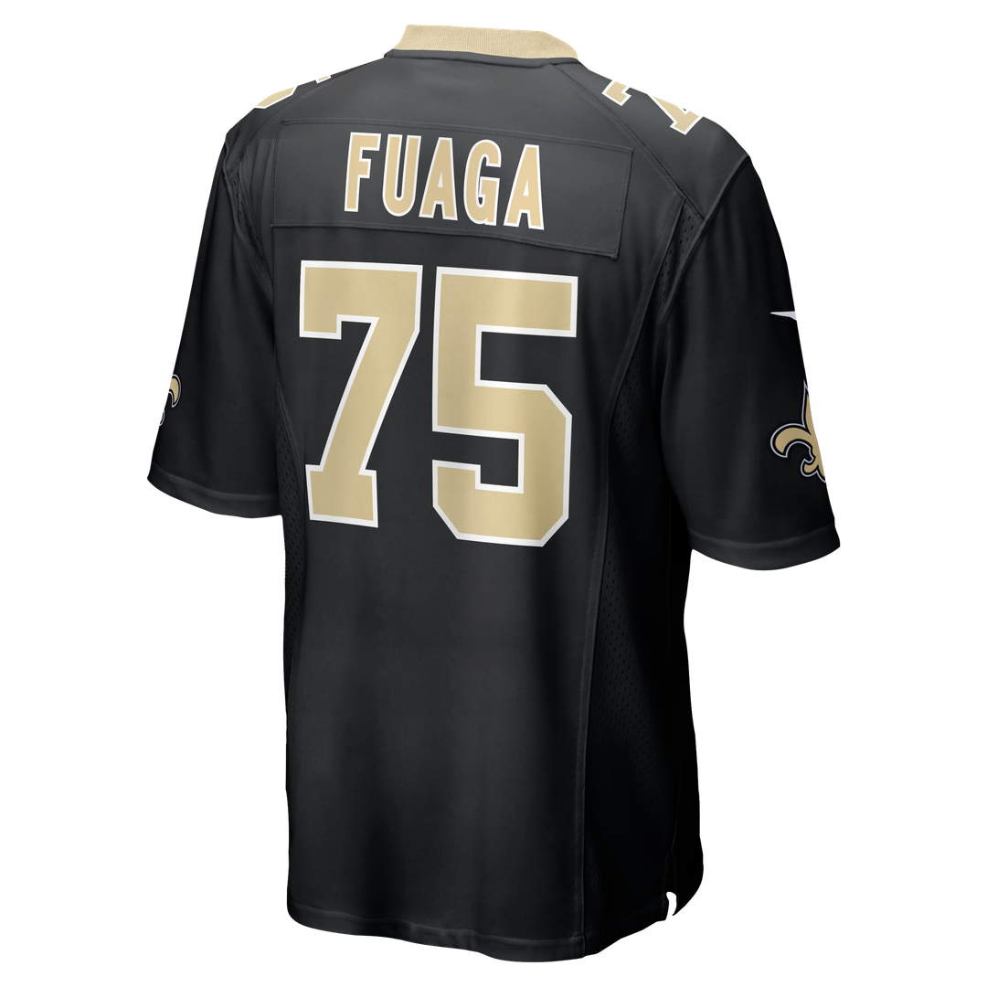 New Orleans Saints Taliese Fuaga Nike Black Game Jersey product image 3, provided for visual reference and product detail