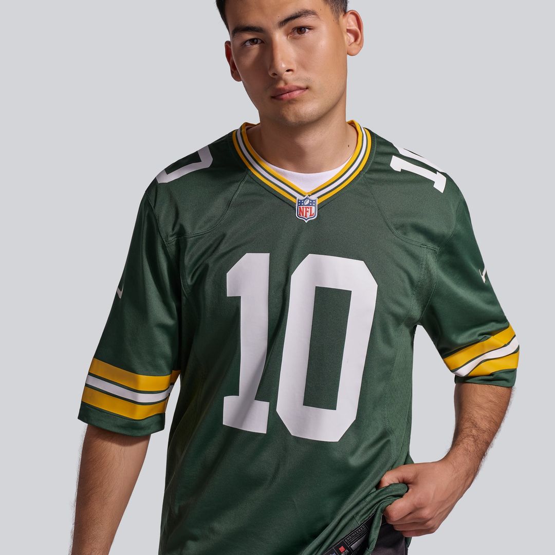 Green Bay Packers Jordan Love Nike Green Player Game Jersey product image 9, provided for visual reference and product
