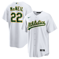 Athletics Jeff McNeil Nike White Home Replica Jersey product image 1, provided for visual reference and product detail review
