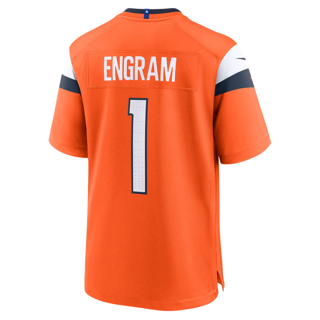 Denver Broncos Evan Engram Nike Orange Team Game Jersey product image 3, provided for visual reference and product detail