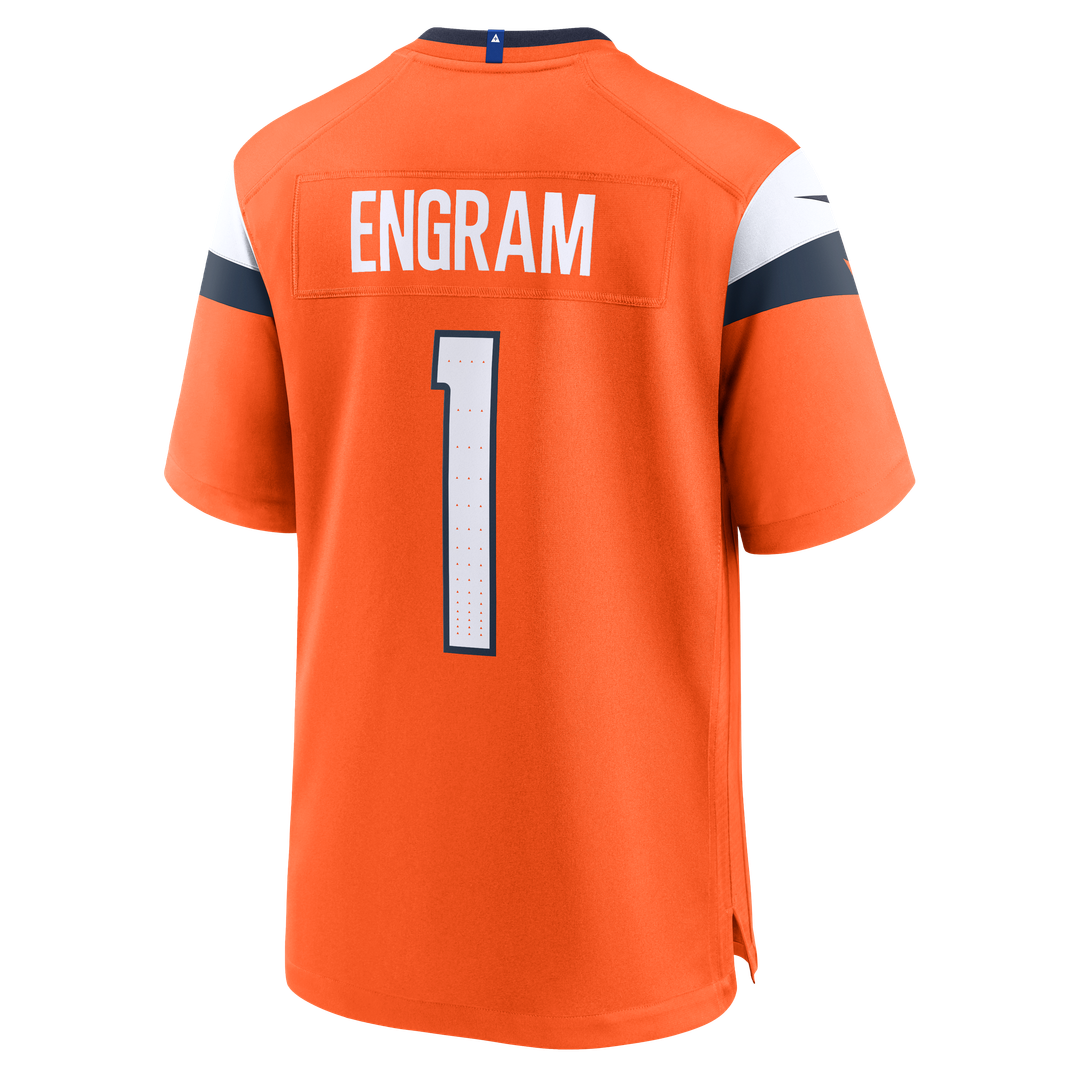 Denver Broncos Evan Engram Nike Orange Team Game Jersey product image 3, provided for visual reference and product detail