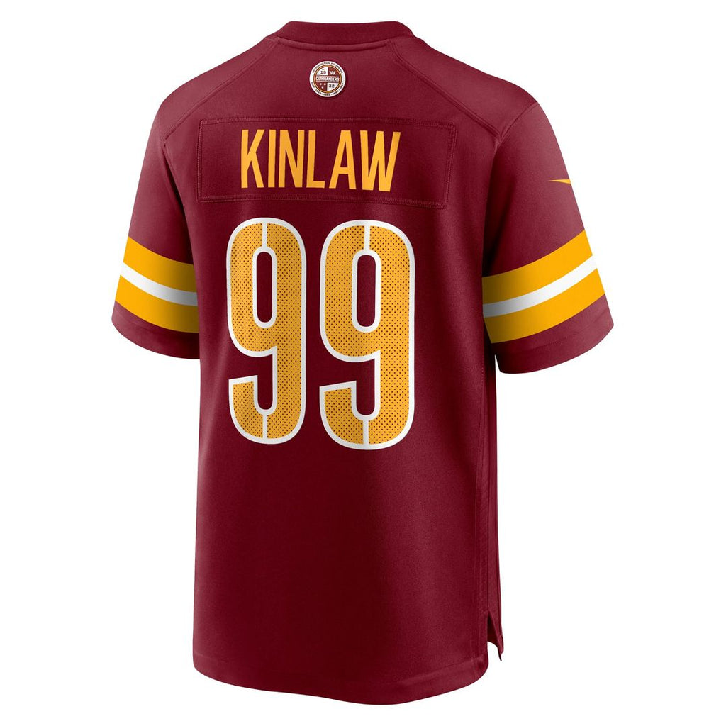 Washington Commanders Javon Kinlaw Nike Burgundy Team Game Jersey product image 3, provided for visual reference and product