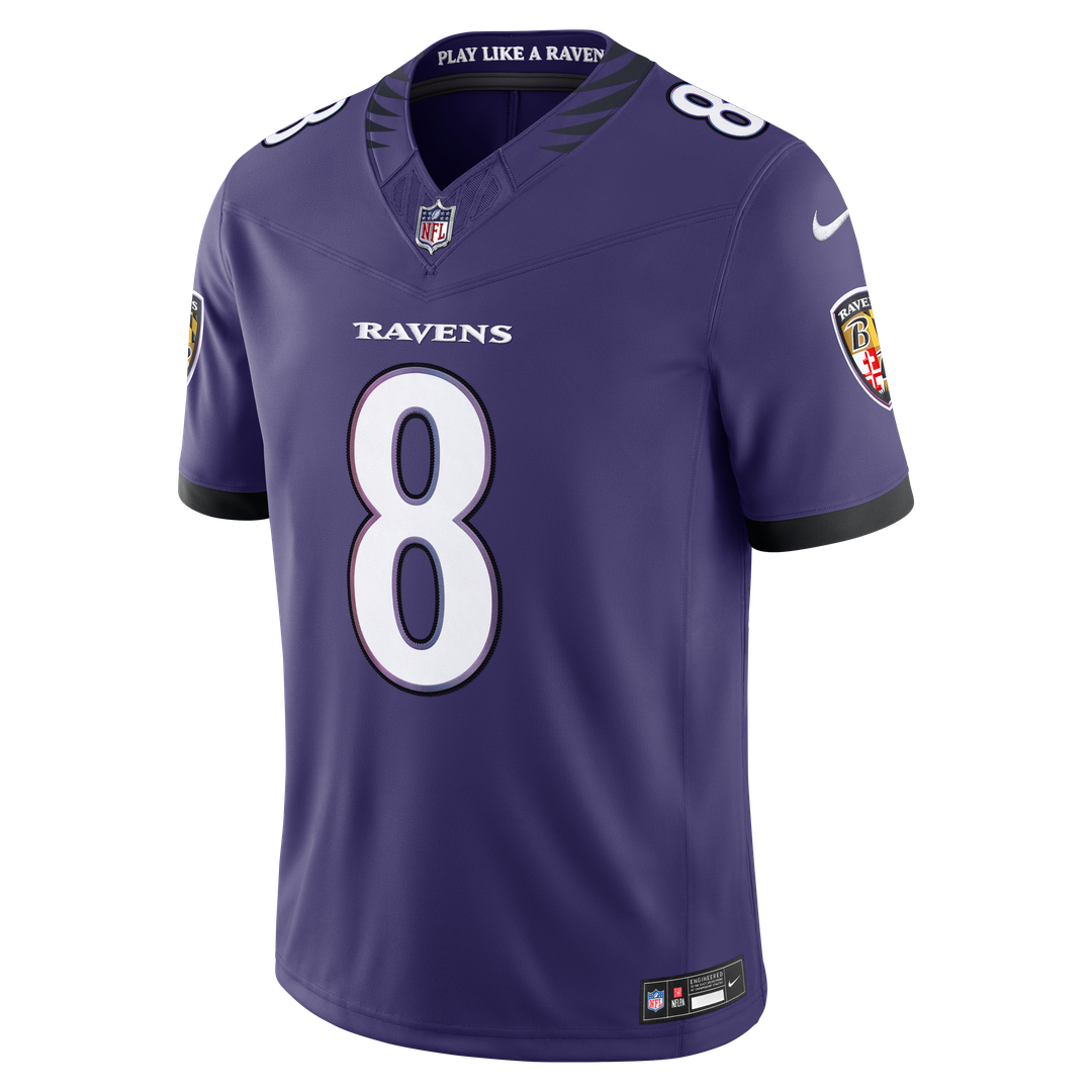 Baltimore Ravens Lamar Jackson Nike Black Alternate Alternate Vapor F.U.S.E. Stitched Limited Jersey product image 8,