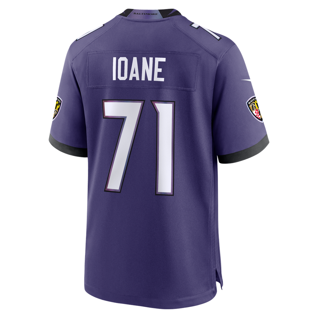 Baltimore Ravens Olaivavega Ioane Nike Purple Team Game Jersey product image 3, provided for visual reference and product