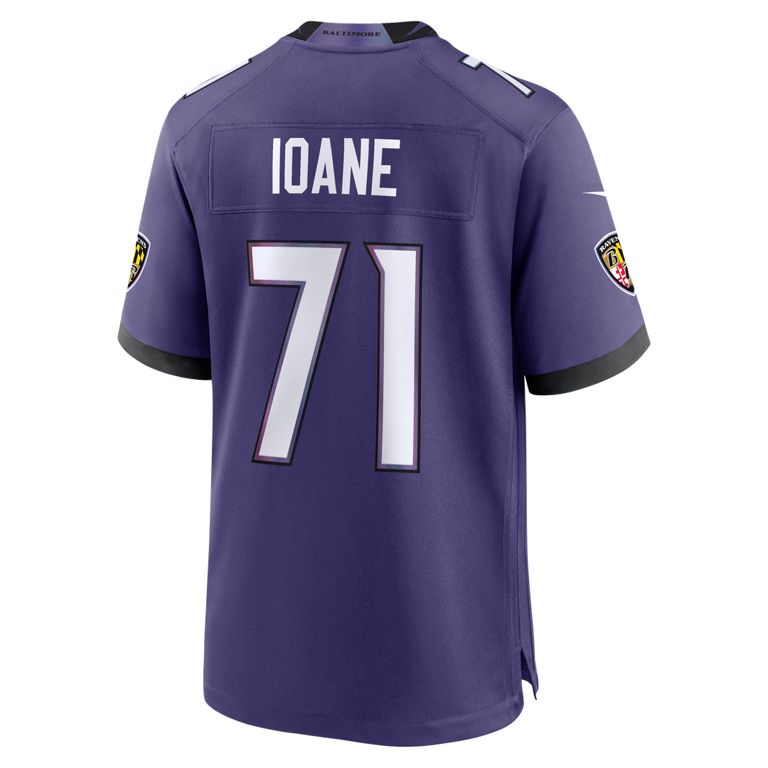 Baltimore Ravens Olaivavega Ioane Nike Purple Team Game Jersey product image 3, provided for visual reference and product