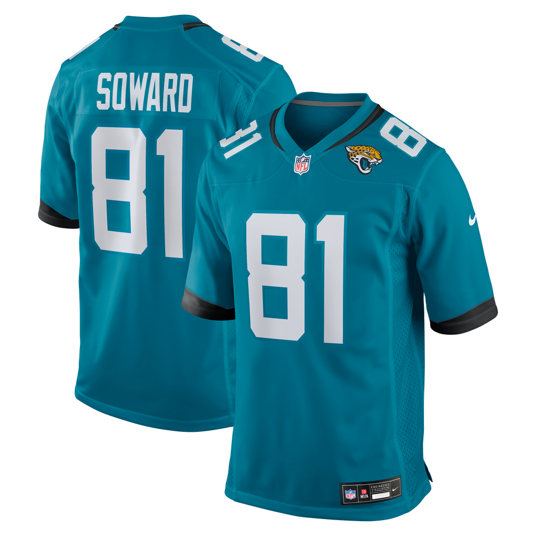 Jacksonville Jaguars R. Jay Soward Nike Teal Retired Player Team Game Jersey product image 1, provided for visual reference