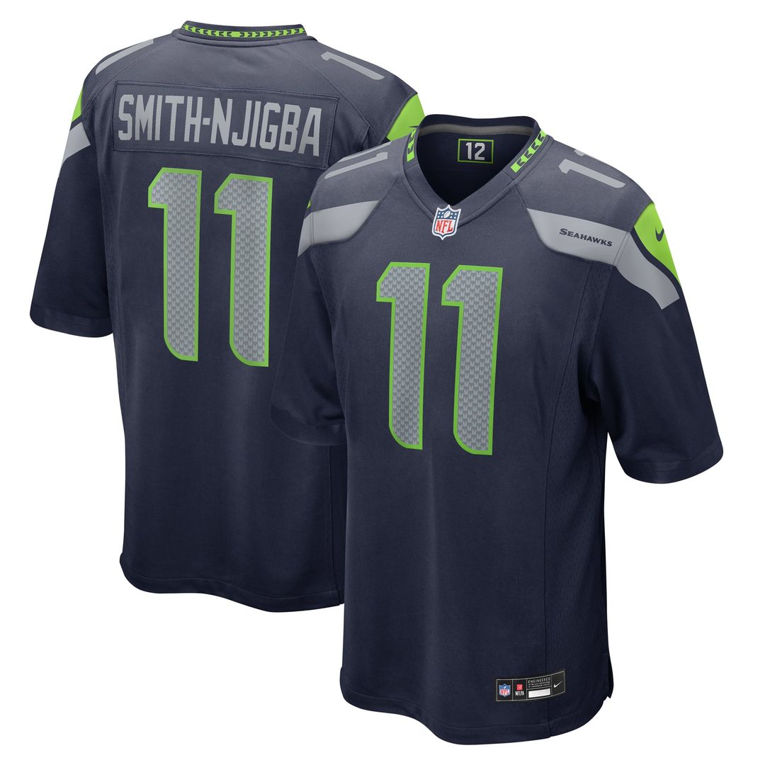 Seattle Seahawks Jaxon Smith-Njigba Nike College Navy Game Jersey product image 1, provided for visual reference and product
