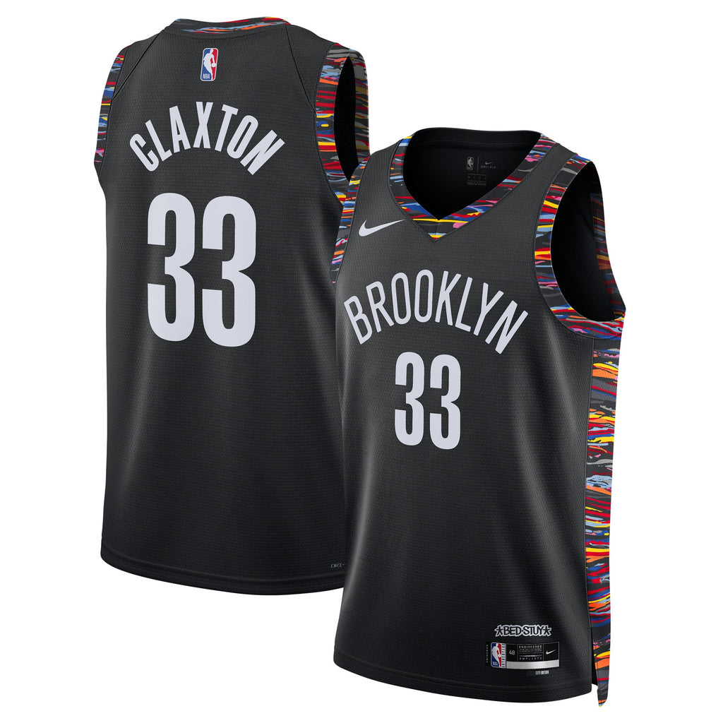 Brooklyn Nets Nike 2025/26 City Edition Swingman Jersey - Black - Nic Claxton - Unisex product image 2, provided for visual