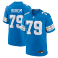 Detroit Lions Larry Borom Nike Blue Team Game Jersey product image 1, provided for visual reference and product detail review