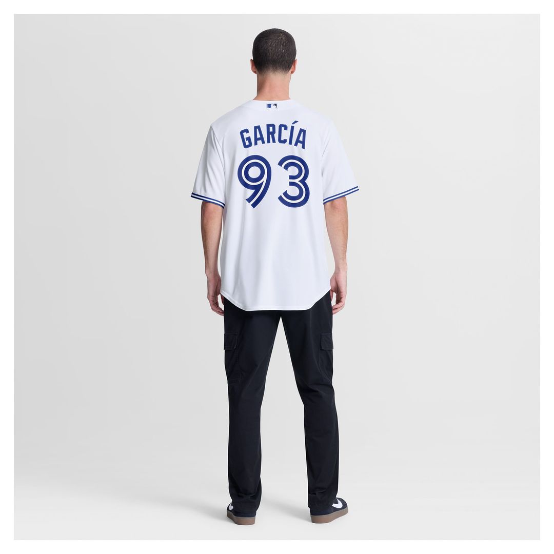 Toronto Blue Jays Yimi García Nike White Home Replica Jersey product image 5, provided for visual reference and product